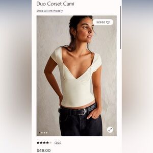 NWT Free People Duo Corset Cami